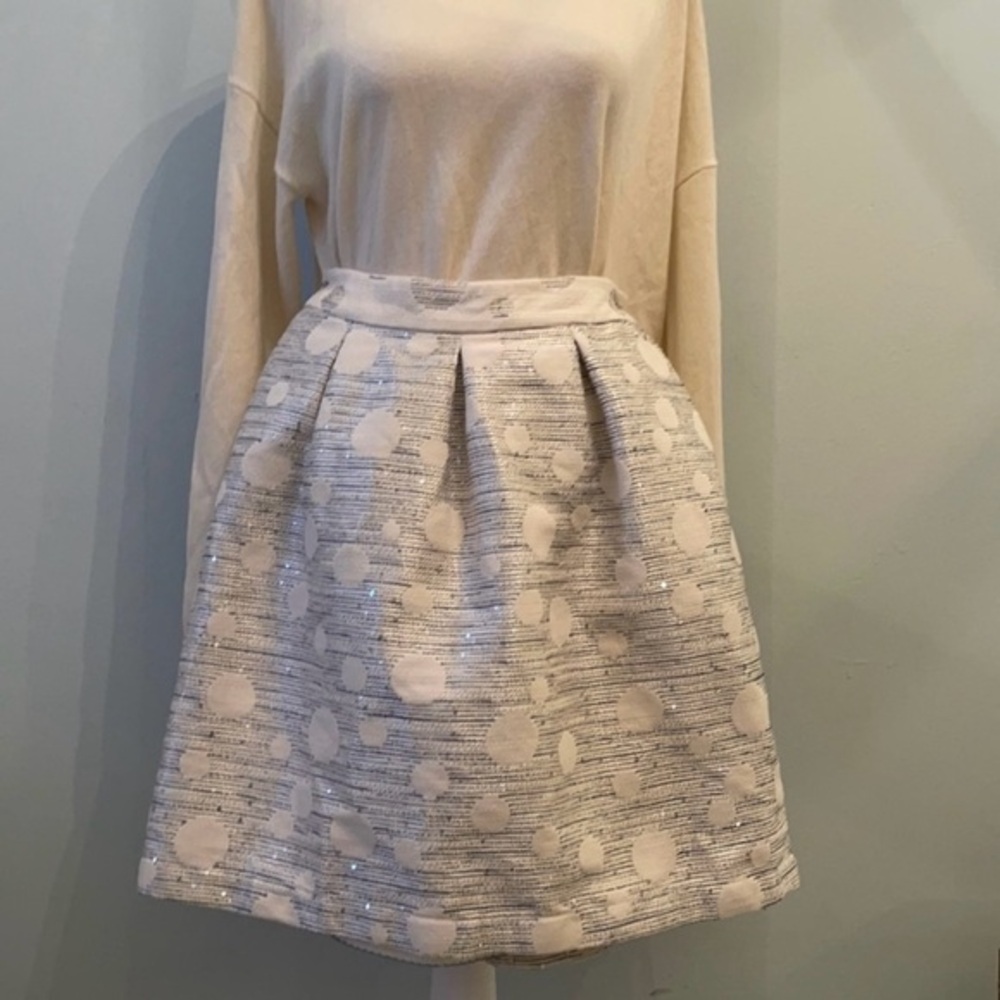 Anthropologie Maeve Soft Shimmer Polka Skirt – Size 0